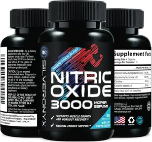 Extra Strength Nitric Oxide Booster - 3X Strength L-Arginine AKG & Citrulline Malate - Men & Women Premium Pre Workout Nitric Booster - Natural Energy & Muscle Support, Bottled in USA - 60 Capsules
