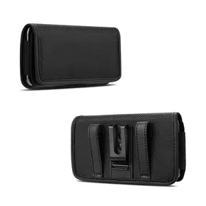 Universal Cell Phone Pouch Nylon Belt Holster Case for 5.5" to 6.9" Phones Durable Everyday Use Secure Fit