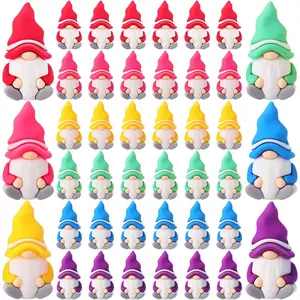 30 Pcs Mini Gnomes Figurines Tiny Fairy Resin Gnomes Statue Garden Bulk for Goody Bag Stuffers Filler Party Favors Gifts Decor Dwarf Statues Garden Dollhouse Micro Landscape Accessories