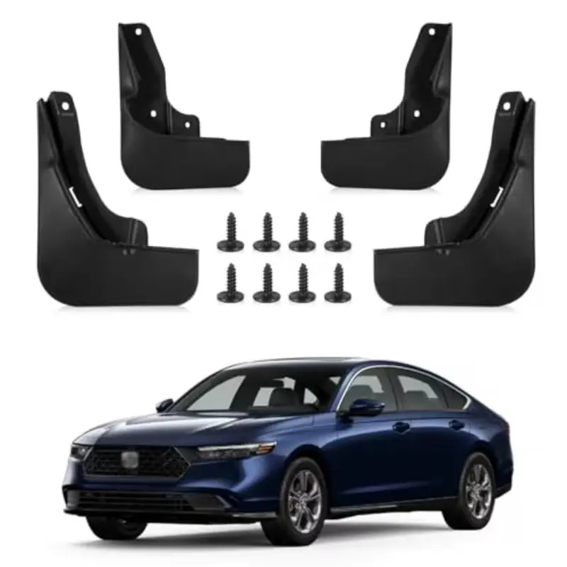 Honda Accord 11th Generation 2026 Mud Flaps, 4-Piece Set, No Drilling, Soft Rubber, Dirt Protection, Easy Installation, Durable Design, Automotive Car Accessories