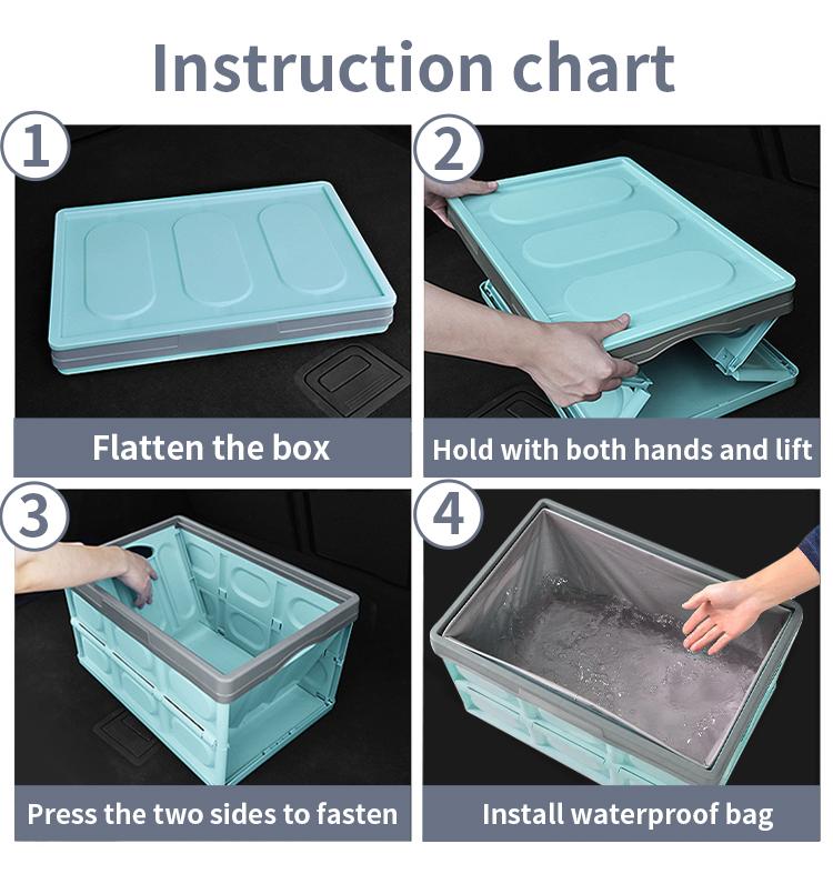 Collapsible Storage Bins with Lids Plastic Storage Containers for Organizing Stackable Storage Box Large Heavy Duty Utility Crates Space-Saving Durable