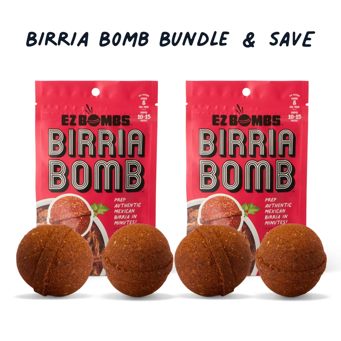 BirriaBombs bundle by EZ Bombs - Seasoning Spice Bomb Flavor for Authentic Mexican Dishes - Traditional