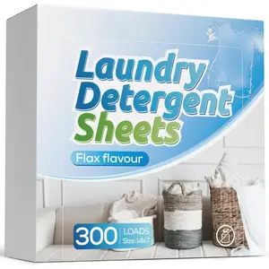 Laundry Detergent Sheets 150 Counts Travel Laundry Sheet , 300 Small Loads Plastic-Free Clothes Washing Soap- Laundry Sheet  Linen