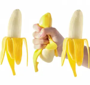 Realistic Peel Banana Squishy, Super Soft Slow Rising Fidget Toy, Satisfying Squeeze Toy, Sensory Desk Toy, Fun Gift Idea