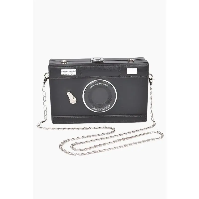 Iconic Camera Box Clutch Crossbody Bag