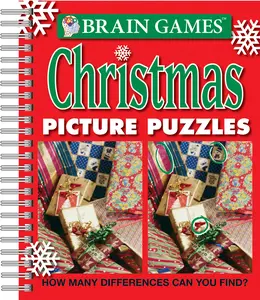 USED-Brain Games - Picture Puzzles: Christmas: How Many Differences Can You Find? by Publications International Ltd (Spiral-bound)