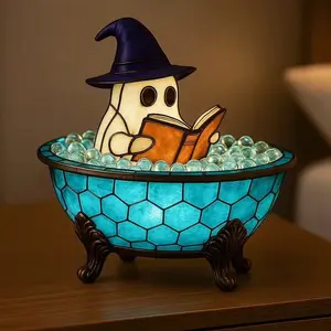 3D Ghost Bubble Bath Night Light – Cute Halloween LED Lamp for Bathroom Decor, Spooky Ghost-Themed Accent Lamp for Bathtub, Party, or Gift