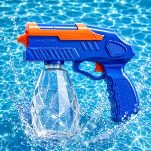 Automatic Electric Water Gun Fits Most Bottles, 20FT Long Range Water Blaster with 1 Rechargeable Batteries, Continuous Straight Stream Squirt Gun for Kids & Adults, Summer Outdoor Pool Beach Toy