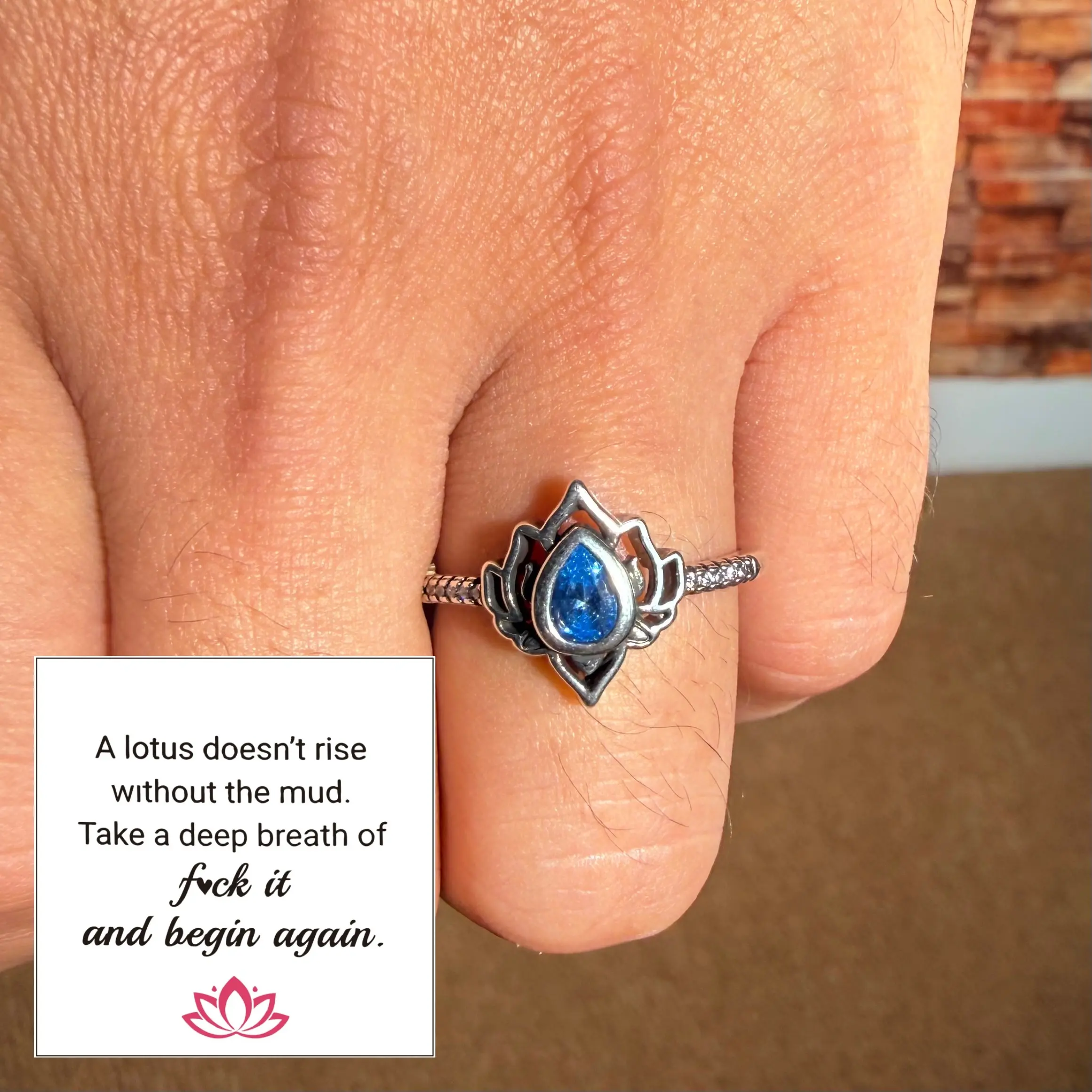 Lotus Promise Ring “Fvck it and begin again” ring universal size, hypoallergenic and tarnish-resistant This is the perfect gift for someone who is going through a difficult time or has already gone through a difficult time