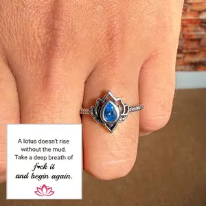 Lotus Promise Ring “Fvck it and begin again” ring universal size, hypoallergenic and tarnish-resistant This is the perfect gift for someone who is going through a difficult time or has already gone through a difficult time