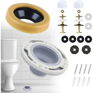 Toilet Flange Repair Kit, Flange Repair Kit for 4" and 5" or Special 3" Waste Line, for Toilet Flange Repair and Easy Installation Gray
