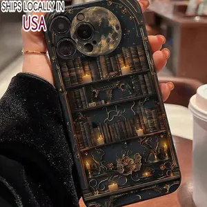Vintage Book Pattern Phone Case, Creative Anti-drop Phone Protective Cover, Phone Accessory Compatible with iPhone