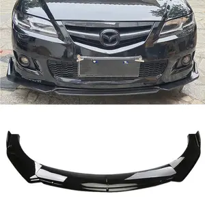 For Mazda 2 3 6 UNIVERSAL Front Bumper Lip Spoiler Splitter Glossy Black