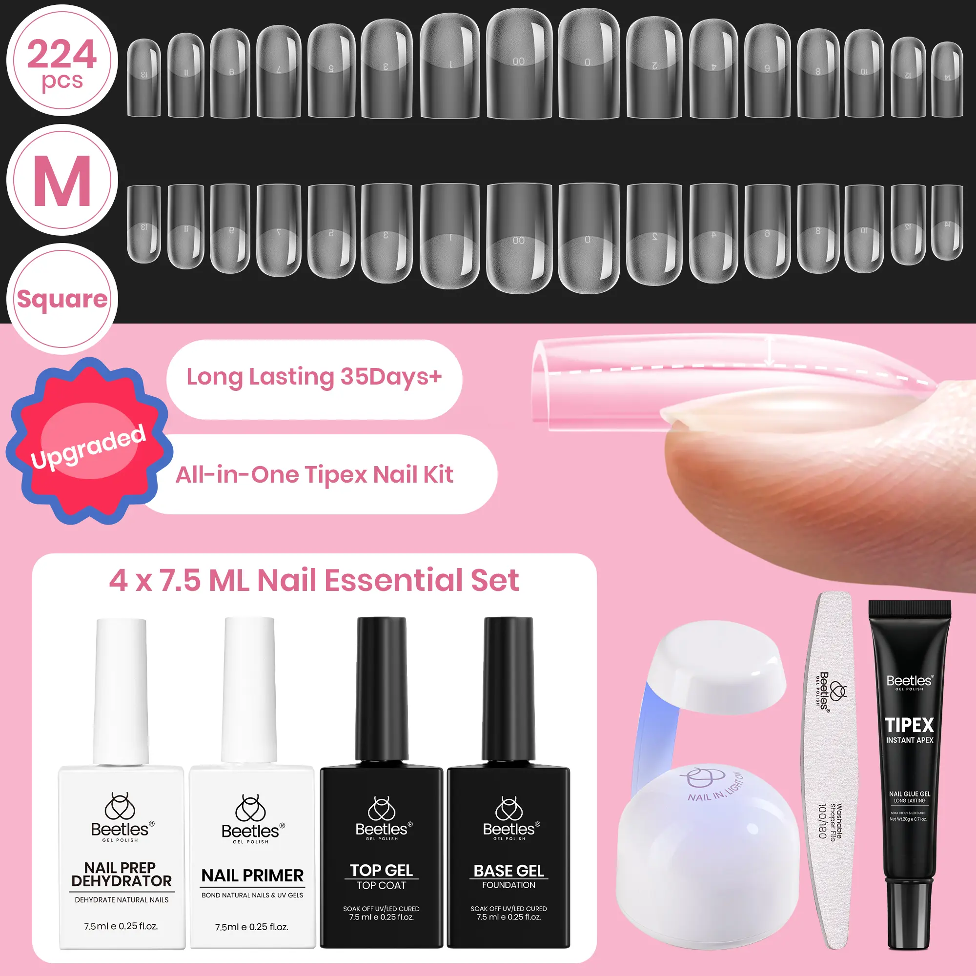 224PCS Medium Square All in One Kit