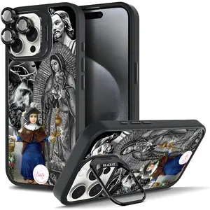 Religious Culture and Art Virgin Mary God Jesus Pattern Phone Case For iphone 17 AIR 16 15 14 13 12 11 PRO PLUS MAX COOL Fashionable Tough Magnetic Durable Metal lens frame Film Bracket Stand Gift Full Protection Camera Holder Phone Cases Cover 11X-L0282