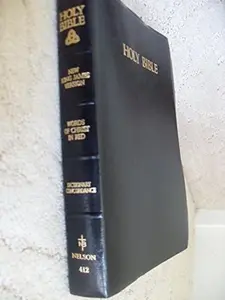 USED-HOLY BIBLE New King James Version, Words of Christ in Red, Dictionary Concordance, Nelson 412, Immitation Leather Black 1983 by NJV (Unknown)
