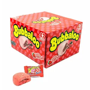 Bubbaloo Fresa (Strawberry) , 47 Pieces Snack Sweet liquid-filled center gum