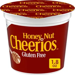 Cheerios Breakfast Cereal Cup, Gluten Free, Single Serve Cereal, 1.8 oz