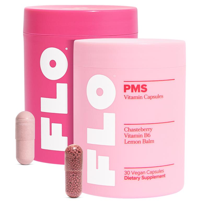 Flo Blue Ink Pms Hormone Balance Kit - FLO PMS Capsules & FLO Cycle Support - TikTok Shop
