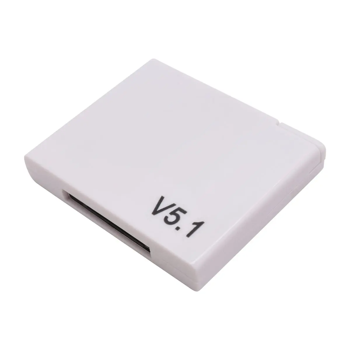 30 Pin Bluetooth 5.1 Audio Receiver A2DP Music Mini Wireless Adapter for 30Pin Jack Analog Speaker White