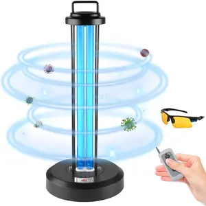 38W UV Sanitizer Light, Portable Ultraviolet Light with 3-Gear Timer and Remote Control, 110V, 99.99% UVC Ozone UV Lamp for , Office, Hotel, School