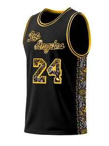 Men's 24 Black Embroidered Vintage Basketball Jersey, Sports Jersey, Stylish Jersey, Casual Short Sleeve Vest, Summer Fitted Long Clothing, Letter Pattern, Moderate Fabric