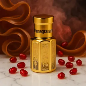 Dahab Aromas Pomogranate Musk Perfume Oil Long Lasting 100% Alcohol Free  Pomegranate Musk, Caramel.