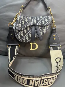 Pre-owned Dior canvas Belt Bags saddle bag【BF 12Z】