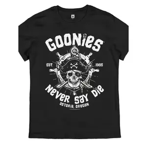 Vintage T-Shirt for Men - 1985 Retro Pirate Skull & Crossbones Graphic | TikTok Trendy 80s Movie Fan Favorite, Soft Crewneck, Birthday Party Outfit, Black Classic Cinema Apparel, Machine Washable
