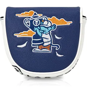 Df3 Putter Golf Club Head Cover, Magnetic Closure Scratch Resistant PU Material, Fluffy Lining & Cute Cartoon Design, Compatible with Df3 Putter Model, Golf Accessories