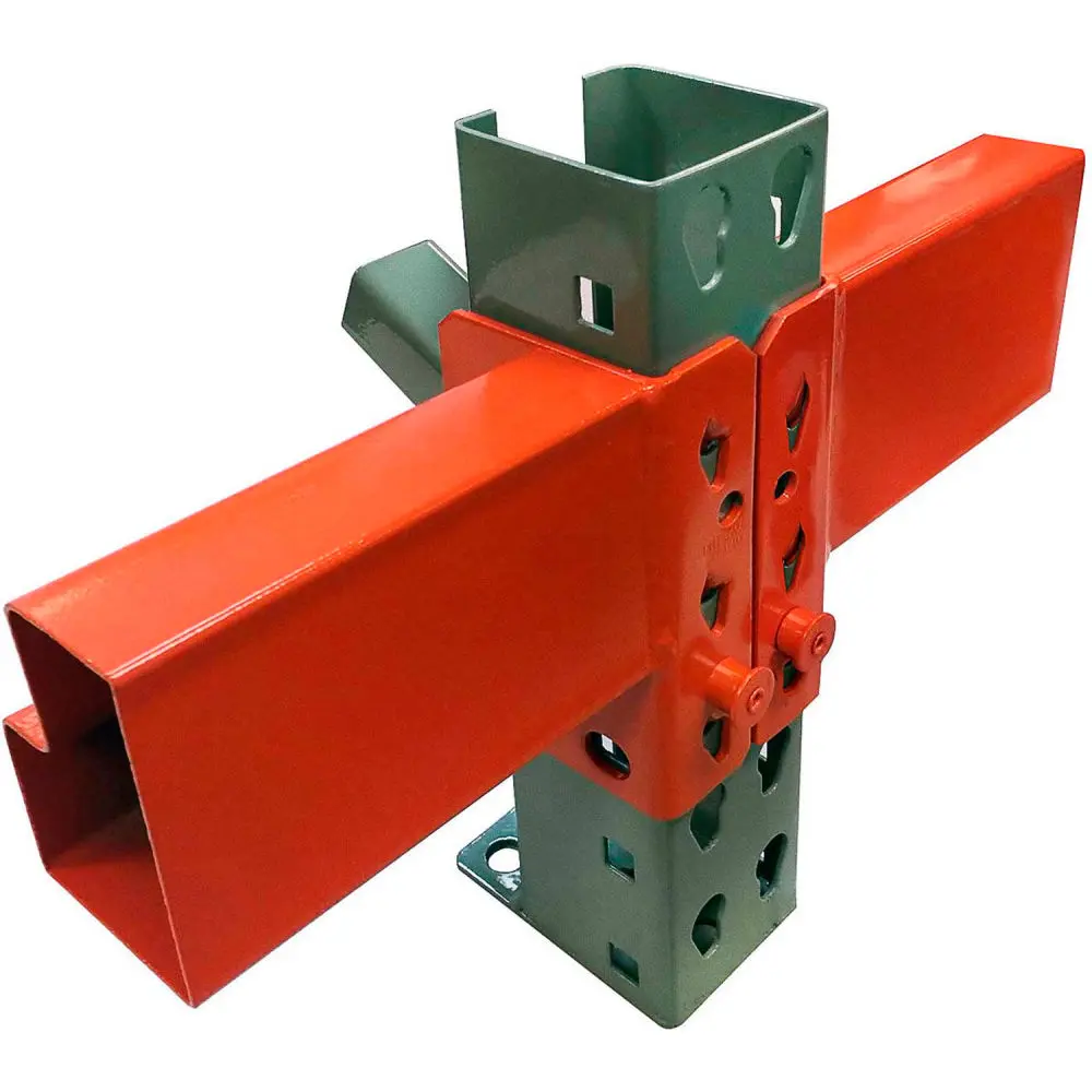 Global Industrial 711272 Sturdy Steel Pallet Rack Beam - Slotted, 48 in., 5610 lbs Capacity, 1-5/8"h Step Beam Design, 2-7/10 in. Height, 3 Button Studs, Full C Type Weld Construction, 2-Piece Home Storage Organizer