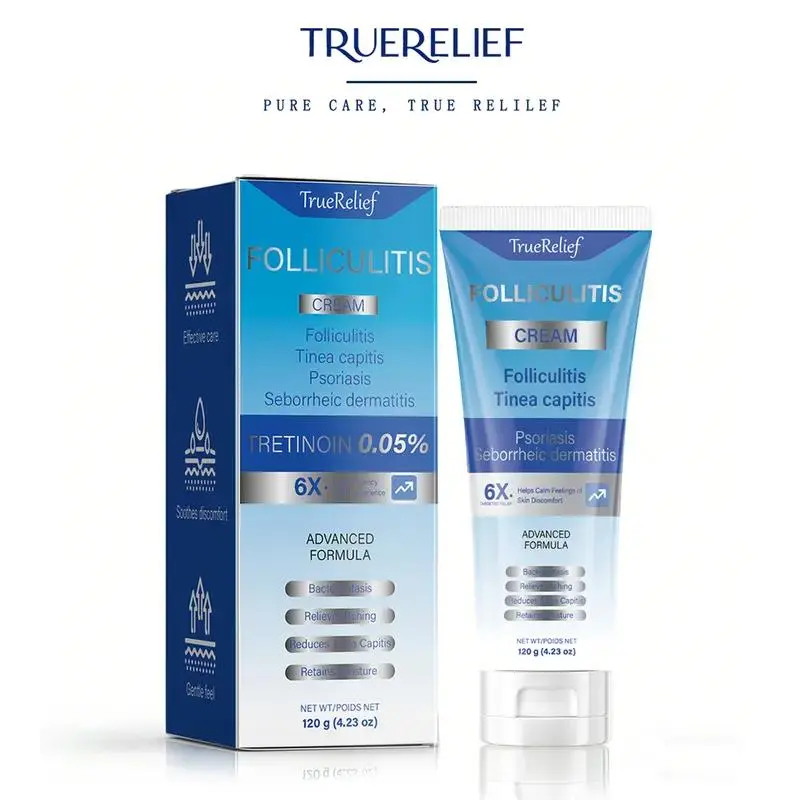 TrueRelief Folliculitis Treatment Cream 120g - Organic Soothing Cream for  Scalp Face & Body - Effective Soothing Relief from Folliculitis - TikTok  Shop