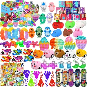 117 PCS Party Favors for Kids 4-8 8-12, Pop Fidget Toys, Treasure Box for Classroom, Pinata Filler, Goodie Bag Stuffers, Prize Box, Treasure Chest, Classroom Prizes