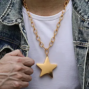 Fashion Irregular Pentagram Pendant Necklace, Commuter Versatile Geometric Items