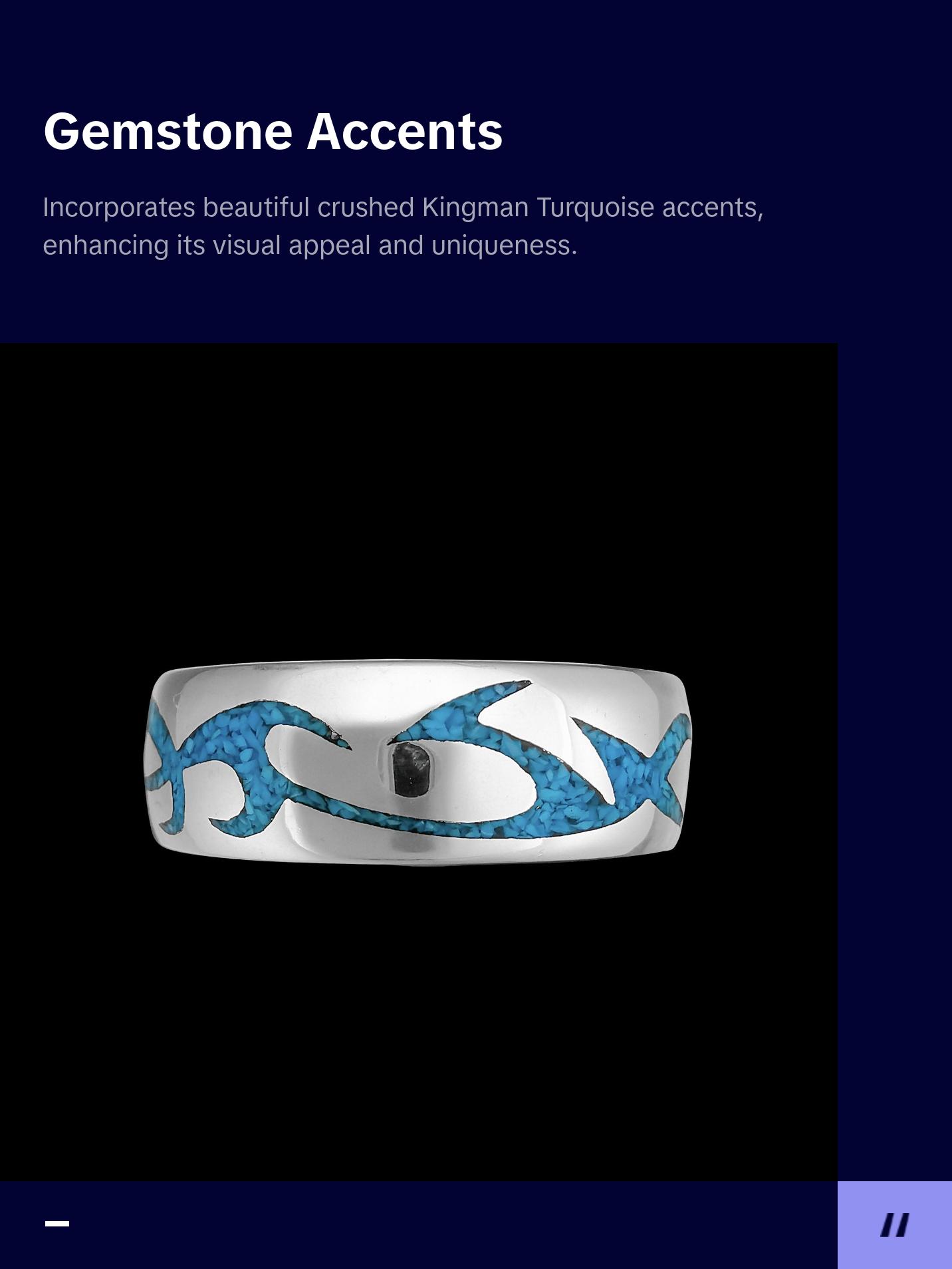 Flame Ring • 925 Sterling Silver • Tribal Design • Fire with Turquoise Accents