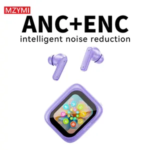 Touch Screen TWS Built in Mic HiFi Audio Headphones Noise Reduction Wireless Automatic Charging Earbuds