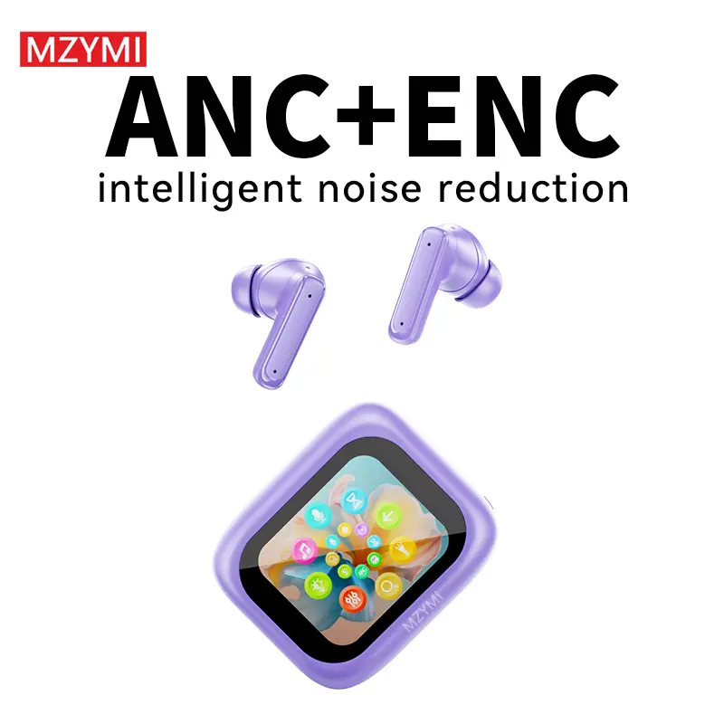 TWS Wireless Earbuds with Touch Screen, Built-in Mic, HiFi Audio, Noise Cancelling, Automatic Charging, Silicone Design, Streaming Compatibility, Electronic Port Connectivity, Chargeable