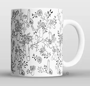 [Sale Up To 50%] [Made in USA] Floral Willy Pattern Coffee Mug, Funny NSFW Sassy Mug, Sarcastic Gift Idea for Friends Roommate Husband Wife, Trending TikTok Mug 2025