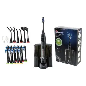 212 MAIN Ultra High-Powered Sonic Electric Dog & Cat Oral Care Toothbrush with Dock Charger, Black, for Gum Health, Plaque Removal