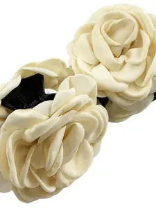 Elegant Fabric Flower Hair Clip, Anti-Slip Strong Grip, Suitable for Thick & Thin Hair, Women Girls, Daily Commute Wedding Party Beach Vacation Gift