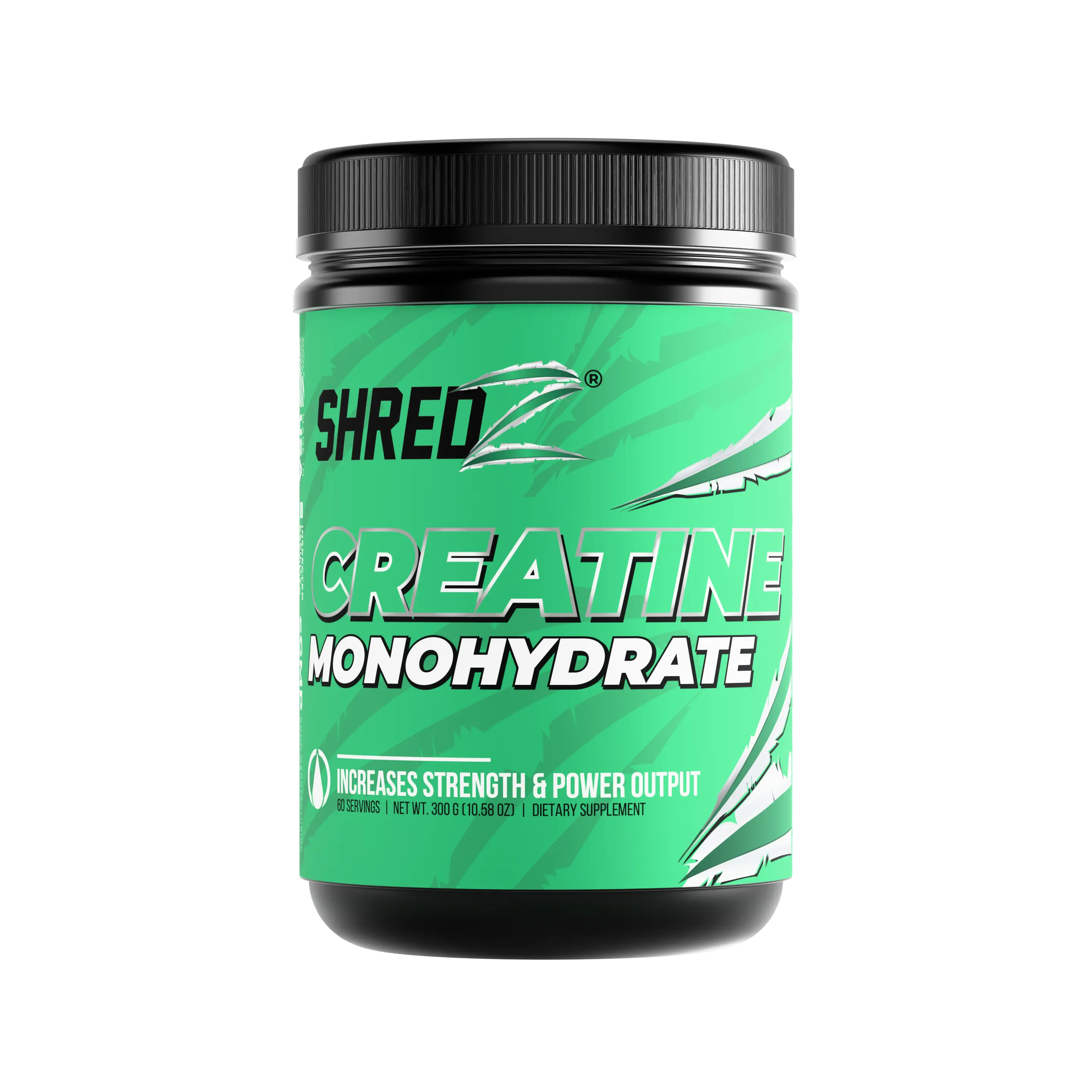 SHREDZ Creatine Monohydrate Powder Pure Single Ingredient 5g Strength Power Support for Gym Athletes Unflavored Easy Mix