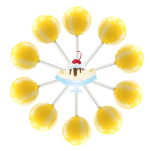 10ct. Banana Split Cream Swirl Lollipop Bag