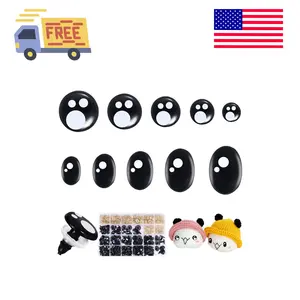 [400PCS] Safety Eyes for Amigurumi, 8-16mm Black Crochet Eyes with Washers