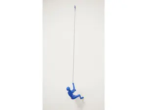 Climbing Man Wall Decor, Hanging Poster & Print Set - Blue (676685026859)