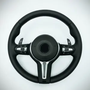 BMW F chassis 5, 6 series only stock replacement steering leather wheel with M color stiching