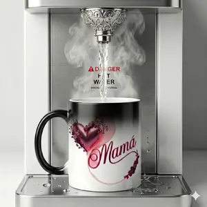 Magic Color - Changing Cup Mom's special cup Mug, "Mamá" Spanish Magic Color Changing Mug - Heart & Floral Mother's Day Gift, Heat Sensitive Coffee Cup for Mom & Grandma, Unique Birthday Surprise