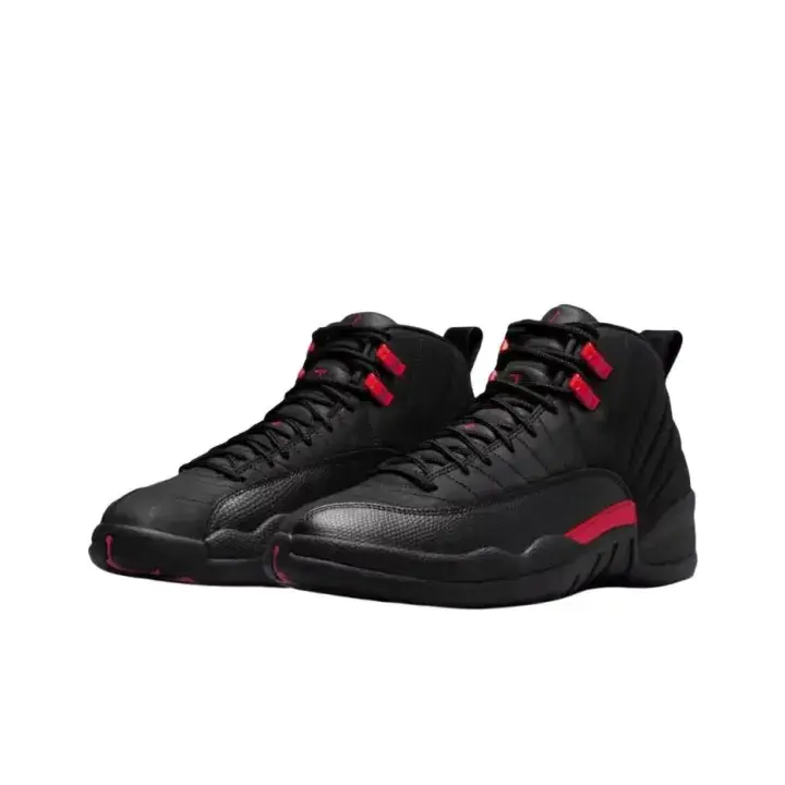 Unisex Mid Top Black Red Shadow Basketball Shoes Full Cushion Outsole Street Daily Retro Sneakers With Original Box