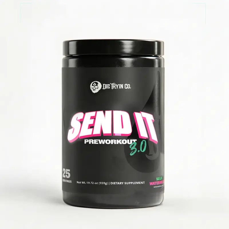 SEND IT 3.0 Ultimate Daily Driver Preworkout 25 Servings Pump, Strength, Energy, Endurance Supplement for Gym Enthusiasts Enhance Workout Routine Edible Dietary