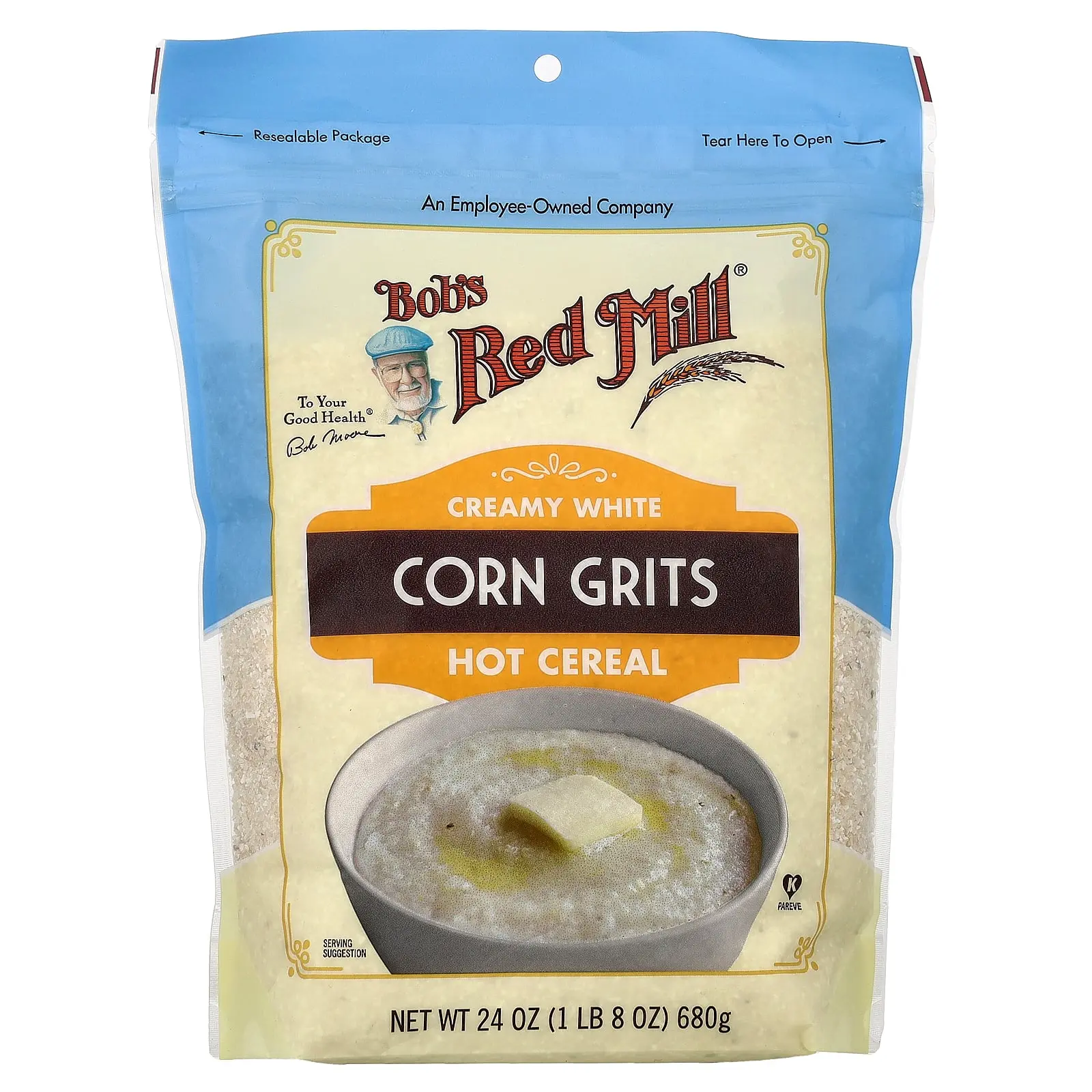 Bob's Red Mill Creamy White Corn Grits, Hot Cereal, 24 oz (680 g) Bob's Red Mill Creamy White Corn Grits, Hot Cereal, 24 oz (680 g)