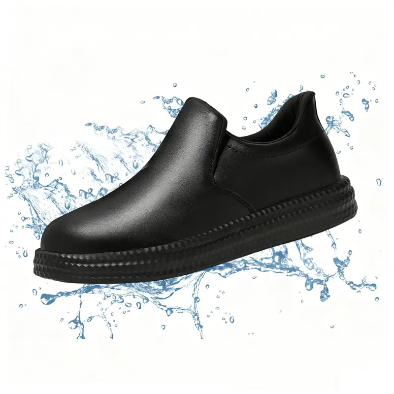 slip-resistant dress shoes for restaurant workers Non-Slip Kitchen - Safety Culinary Pros This Oil proof chef shoes is suitable for Kitchen Dr. Martens Slip-Resistant Shoes for
